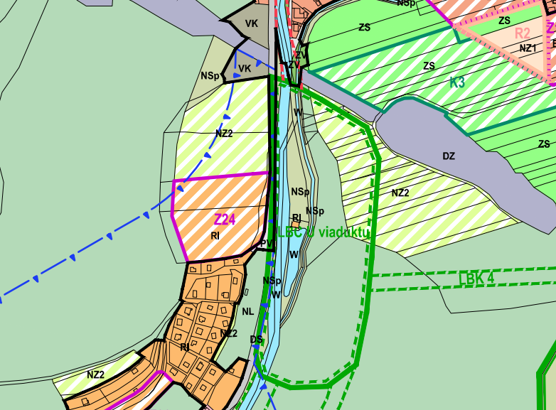 Výřez týkající se plochy Z24